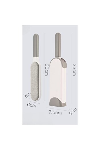 Danex Electrostatic Brush 'Flippy', Double-Sided, Self-Cleaning, 33 x 7.5 cm, Gray