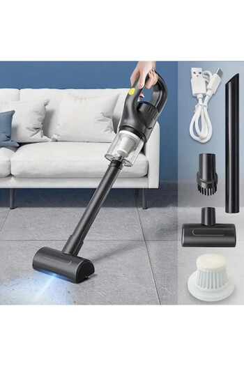 Danex Portable Cordless Vacuum Cleaner, USB Charging, for Home and Car, 45 min Autonomy, Black