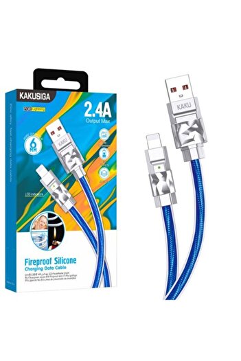 KAKU Cablu Date si Incarcare (KSC-956), USB-A la Lightning, 2.4A, 1m, Blue