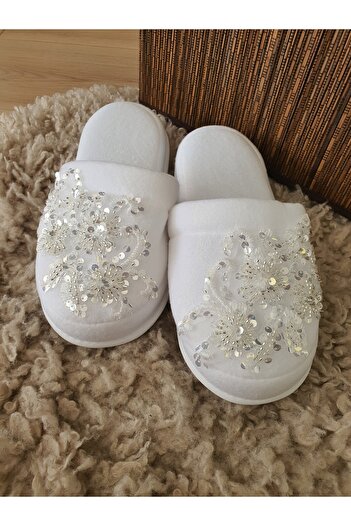 Fiyonks Atölye Maternity Slippers Special Design, Pregnant Women's Maternity Slippers, Bride Slippers