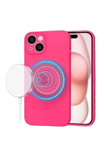 Danex Protective Case for iPhone 15, U76, Fabric, Hot Powder Pink