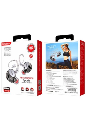 KAKU Casti TWS (KSC-1120), ANC, cu fir de prindere pentru gat, Sports, Black