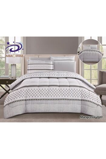Asia High-quality 6-piece printed double quilt set - multi-colored