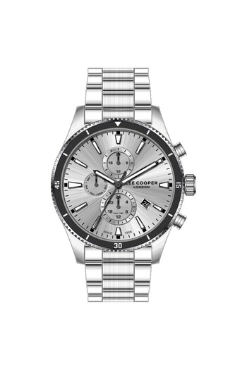 Lee Cooper Lc08326.330 All Functions Active Metal Cord Metal Case 5 Atm Water Resistant Metallic R