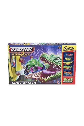 Teamsterz Beast Machine Croc Attack Track Set & 5 Die-Cast Cars