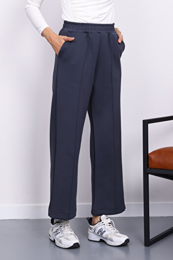 İmajButik Anthracite Scuba Pants with Pockets