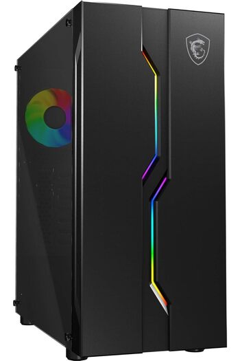 MSI MAG VAMPIRIC 010X Mid Tower Gaming Computer Case Black, 1x120mm ARGB Fan, Mystic Light Sync,