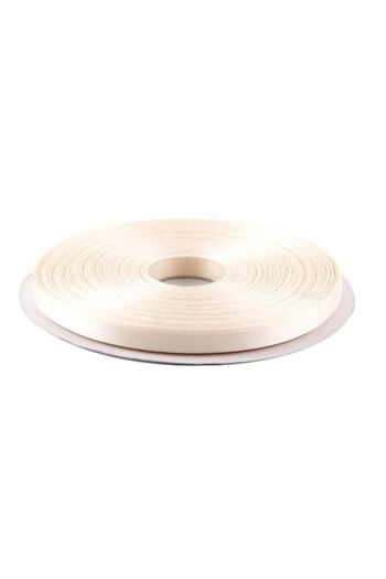 Creativ Deco Plus Satin Ribbon 0.6 cm Width, Color Ivory, Roll 22 m