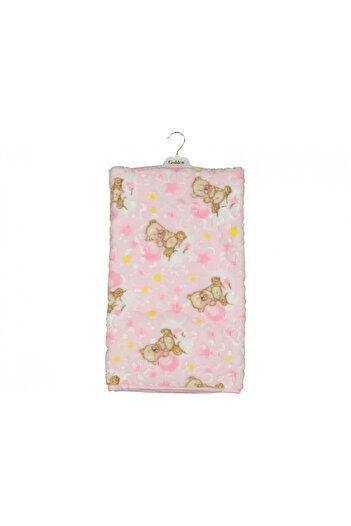 Miniworld Premium thick blanket for girls, teddy bear pattern