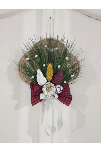 bayram taşcıoğlu home desing Pine Cone Garland Door Wall Decoration. New Year Special Occasions Gift Door Wall Ornament