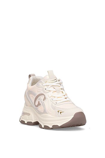 Guja 25K450 Kadın Hakiki Deri Klasik Sneaker Bej