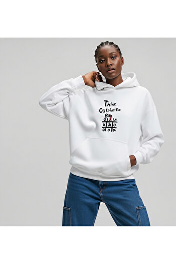 Bheka Concept Xox Design Printed Oversize Hooded Unisex Sweatshirt Hoodie