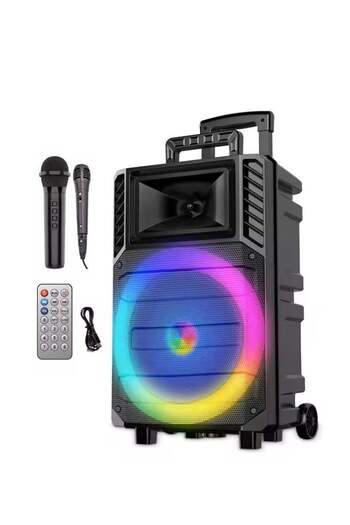 singe Wireless Bluetooth Speaker with FM Radio, TF Memory Slot, USB Port, Microphone Input, Rechargeable B
