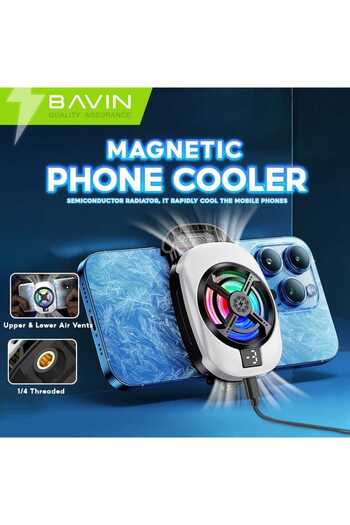 Bavin BF-009 Fast Cooling Magnetic Gaming Cooler with Clip Mount Holder, Dual Airflow Vent and Silent Cooling