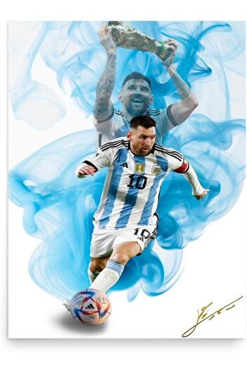 Generic ArtInk Lionel Messi Soccer Canvas Print Wall Art Home Decor Poster Unframed: 16x24inch(40x60cm)