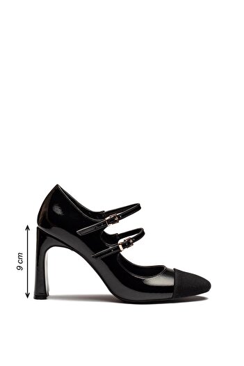 Dedos Platform High Heel Double Buckle Women's Patent Leather Evening Dress Shoes 3130