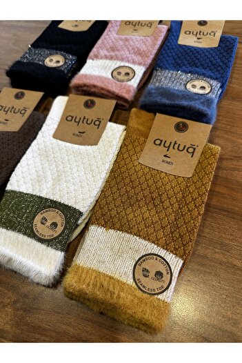 Aytuğ Premium Women's Winter Bamboo Cotton Seamless Socks 6-Pack