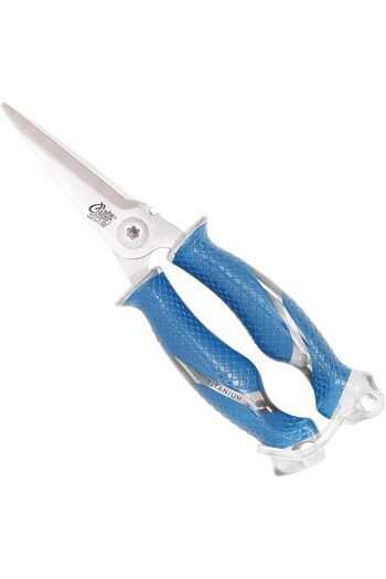 Generic 8’’ Titanium-Bonded Fishing Scissors with Micro Serrated Edges