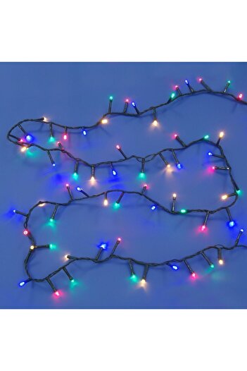 SHOPIENS Multicolor LED Light String, 500 Bulbs, Green Cable, 28m, Extensible