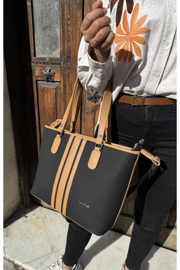 Just Polo Women's New Season Large Size 3 Compartment Luxury Hand and Shoulder Bag Shoulder Bag