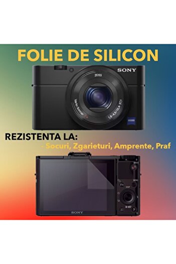 COMANDO Protective set compatible with Sony RX100 VII, Focus Shield, 2 Durable Silicone Films for