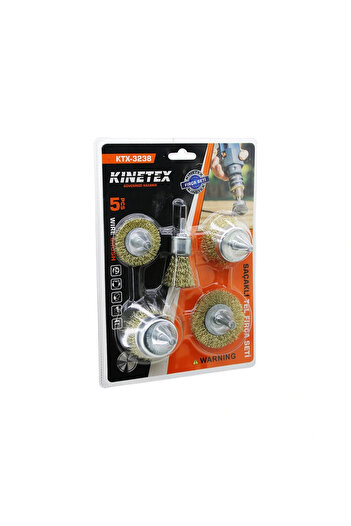 ALFA AKSESUAR 03 5Pcs Fringed Steel Wire - Bowl Brush Set Ktx-3238