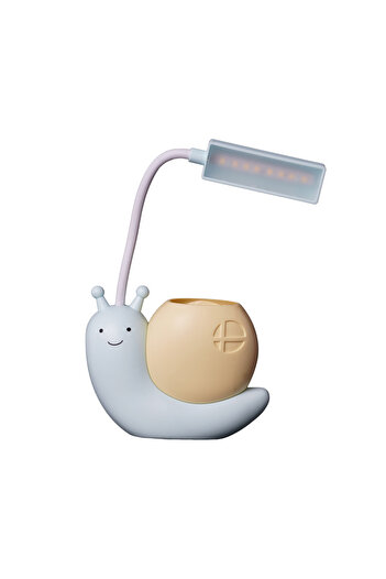 Klaus LED Table Lamp for Children, Snail Shape, USB Rechargeable, With Pencil Holder, Rotating,