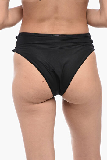 AllSaints High-Waisted Emma Bikini Bottom With Cut-Out Detail On The S