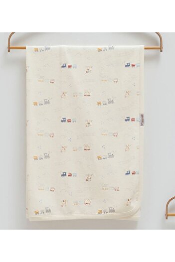 Caramell İncibaby Play All Day 3'lü Set (1 Penye Battaniye - 1 Müslin Battaniye - 1 Emzik Askısı) 80x90 cm