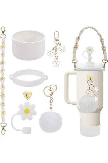 Generic Stanley Cup Accessories Set Including Water Bottle Handle Strap, Siliocne Stanley Cup Boot, Siliocne