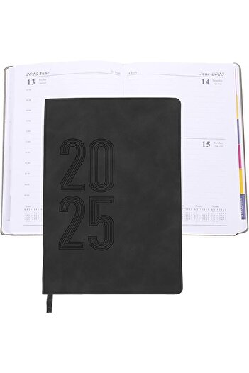 Generic 2025 Planner Notebook Monthly Daily Weekly Calendar Planner with Bookmarks Academic Time Management