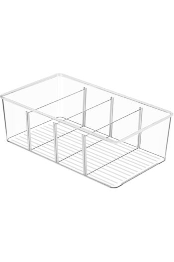 Generic i Tea Storage Boxes, Plastic Tea Box with 4 Compartments, Stackable Tea Bag Holder, Tea Caddy for Te