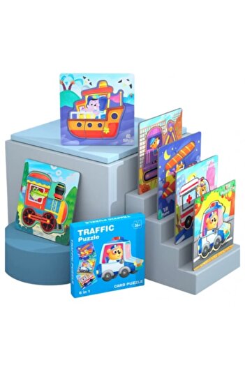 Picodino Puzzle 6 in 1, 24 large pieces, Vehicles, Traffic, 3 years +