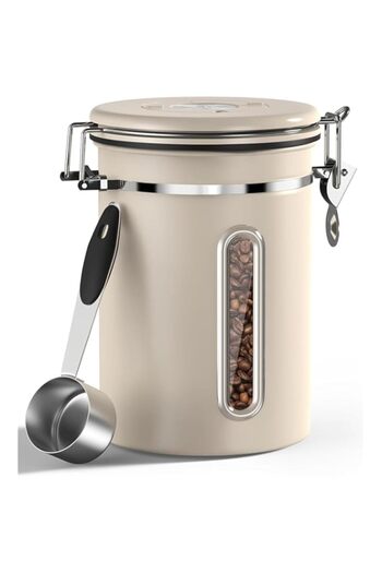Generic U-HOOME Airtight Coffee Canister,22OZ Stainless Steel Coffee Bean Storage Container w/Date Tracker,W
