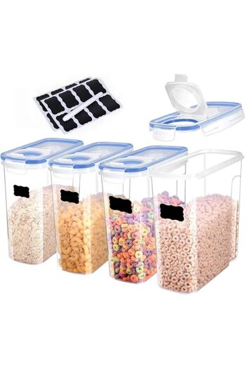 Generic U-HOOME Cereal Dry Food Storage Container Set, Airtight Food Storage Organizer 135i2 fl oz for Cerea