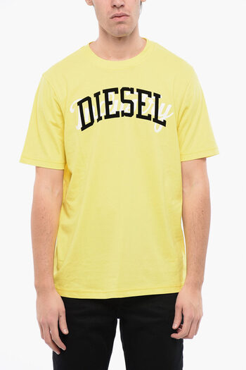 Diesel Red Tag Cotton T-Just-N10 Crew-Neck T-Shirt With Velvet Logo