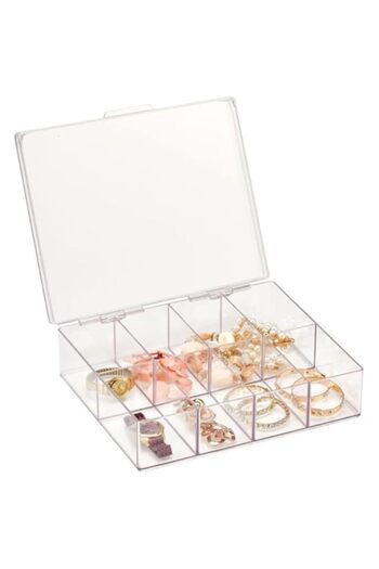 Generic AMERTEER Tea Bag Storage Organizer, Tea Container Box with Hinge Lid for Kitchen Cabinet, Countertop