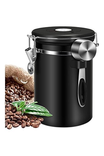 Generic DESALOV Tea&Coffee Canister, Airtight Stainless Steel Kitchen Food Storage Container with Date Track