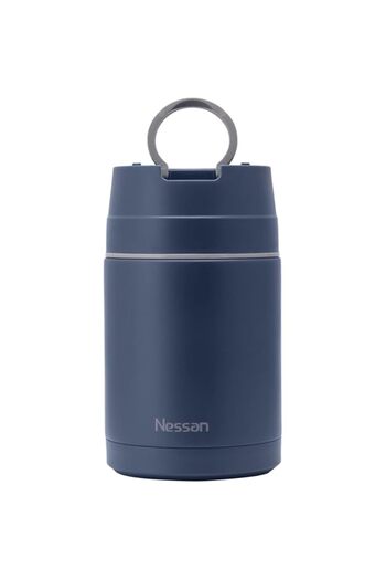 genric Nessan Stainless Steel Vacuum Lunch Box, Blue, TSA096-BL, TSA096-GR