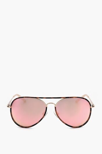 Linda Farrow Matthew Williamson Aviator Sunglasses With Tortoiseshell Det
