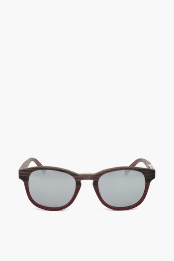 Linda Farrow Phillip Lim Wayfarer Sunglasses With Wood Effect Frame