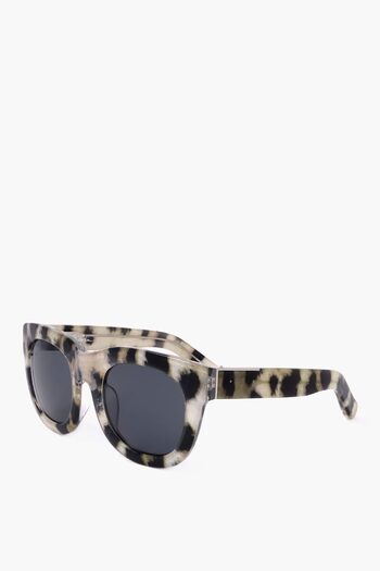 Linda Farrow Phillip Lim Animal Patterned Wayfarer Sunglasses