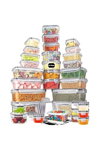 genric Zternal 34 PCS Food storage Containers Set with Lids Plastic Leak-Proof BPA-Free Containers for Kitc