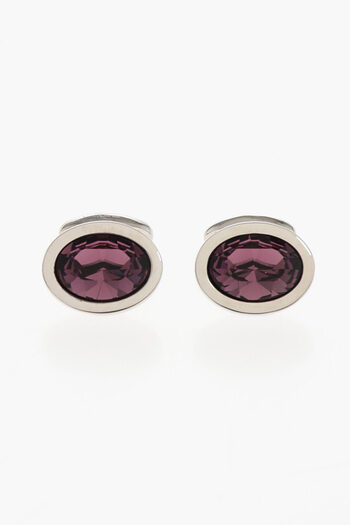 Corneliani Brass Cufflinks With Swarovskis