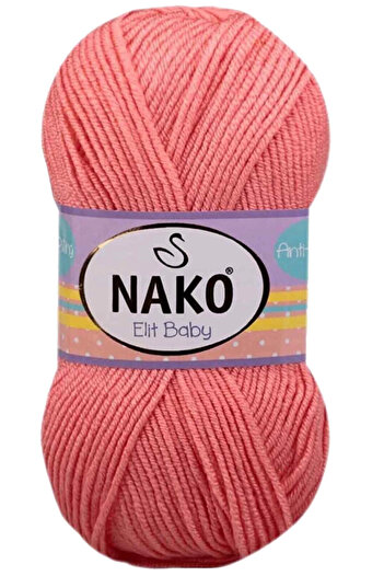NAKO Elite baby hand knitting yarn non-pilling baby wool salmon 1469