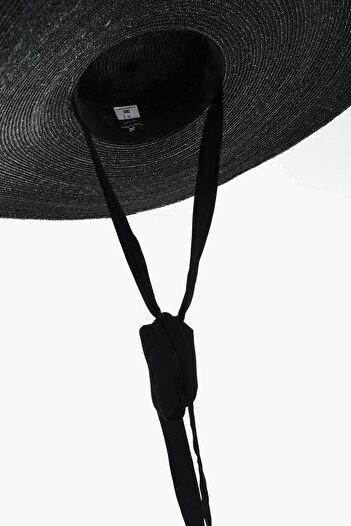 Elisabetta Franchi Straw Floppy Hat With Self-Tie Detail