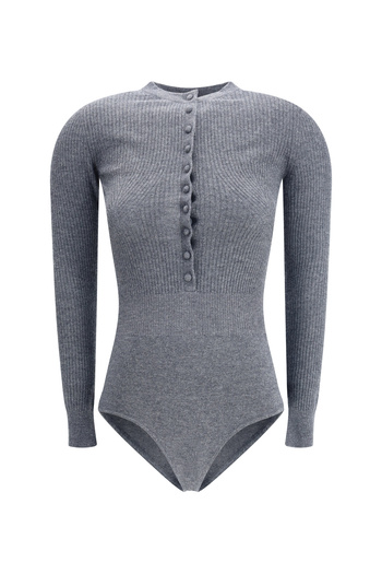 Self-Portrait Long-sleeved wool Bodysuit