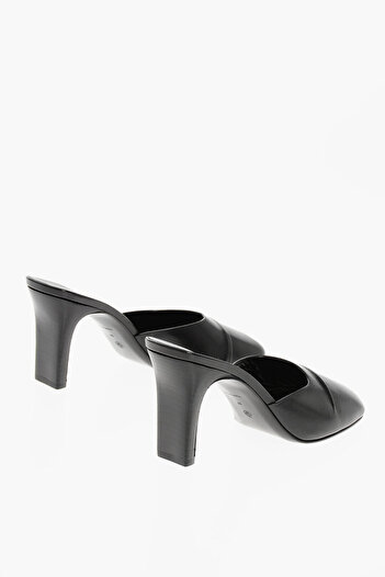 The Row Open Toe Milla Leather Mules 8Cm