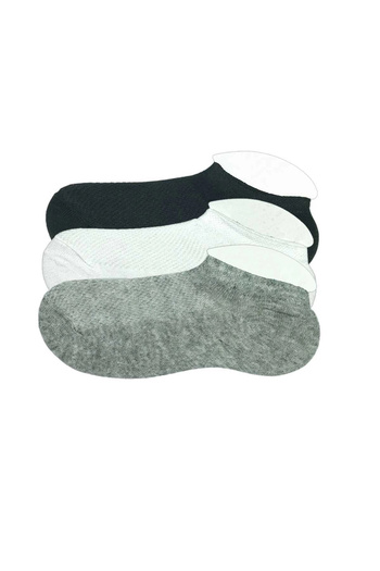 HarmonyAura 3 Pieces Kids Sneaker Booties Socks Black White Gray
