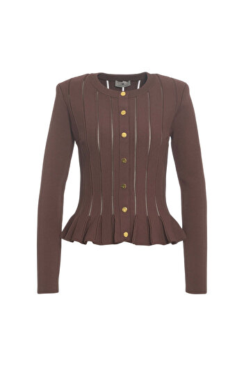 Elisabetta Franchi Cardigan with ruffle details